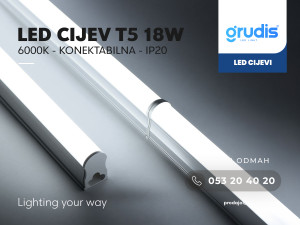 LED CIJEV T5 120cm 18W 6000K NEONKA