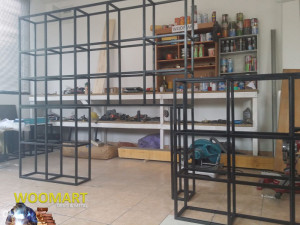Metalne police industrijski stil stalaza rustik