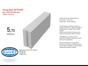 YTONG BLOK 12 cm, SIPOREX BLOK 12 cm
