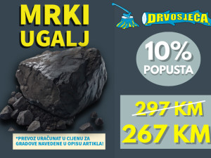 DRVOSJEČA Mrki kameni ugalj (kocka i orah)