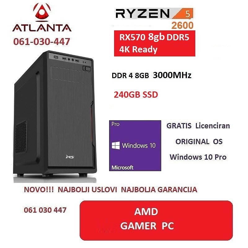 Cheap Ryzen Ryzen 2600 Rx 570 8gb Powerful Gaming PC Ryzen 2600