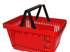 Korpa za kupovinu 28L crvena dvije rucke 7746