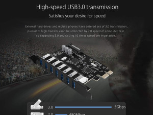 ORICO PCI EXPRESS CARD PCI-E kartica 7 USB