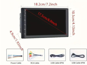 7-inčni Android 14 GPS multimedia Stereo 2 DIN 1280*720 IPS ekran