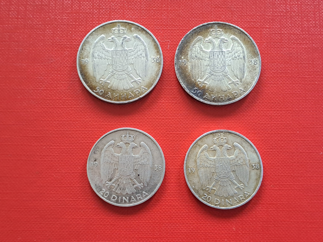Lot kovanice 1938 Kraljevina Jugoslavija  svi tipovi