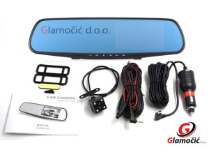 RETROVIZOR PREDNJA + RIKVERC KAMERA ZA AUTO FULL HD