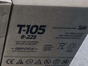 T-105 Baterija za golf vozila 6V 225Ah