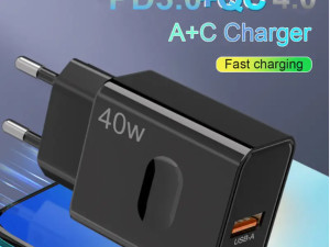 USB C Type-C dupli punjac adapter 40W brzo punjenje kvalitetan