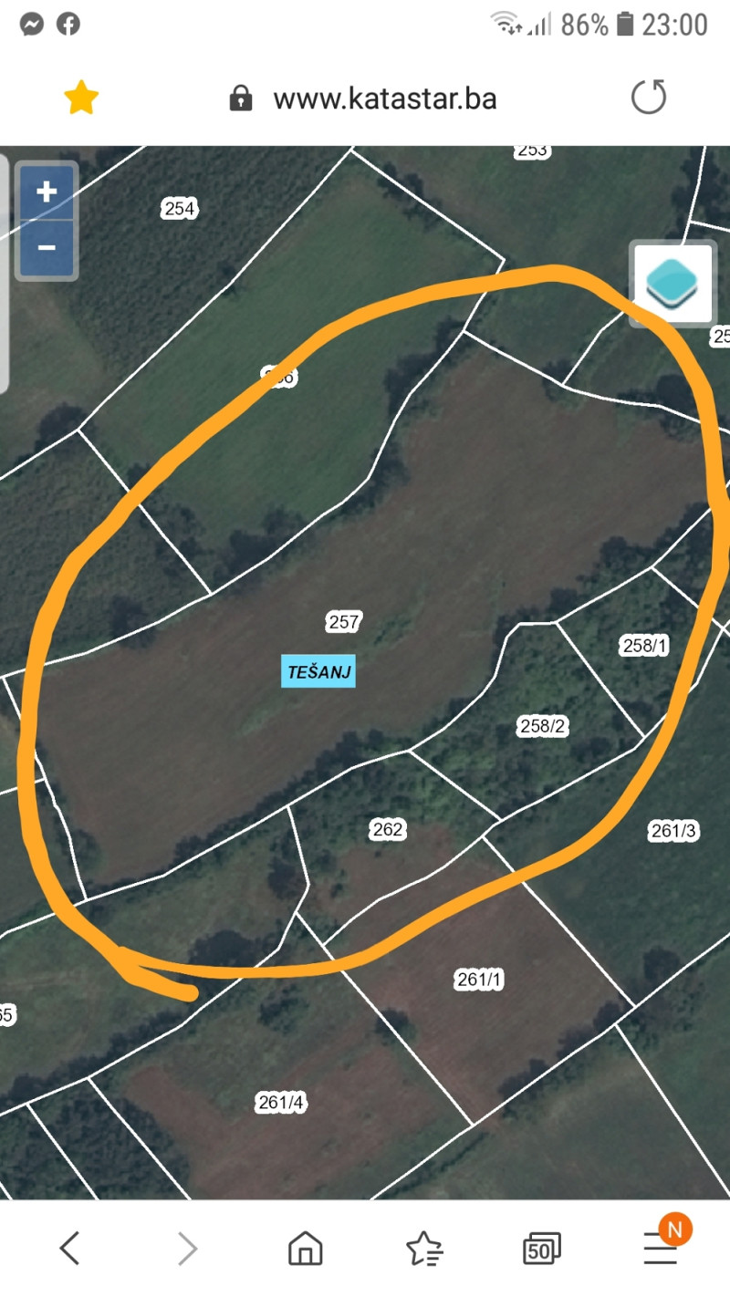Zemlja zemljište tesanj 9 duluma planje opcina tesanj