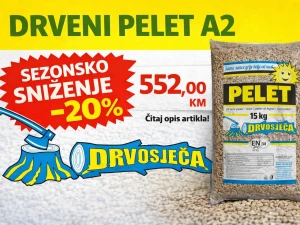 DRVOSJEČA drveni pelet A2; NA STANJU