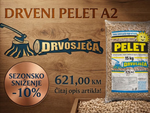 DRVOSJEČA drveni pelet A2; NA STANJU