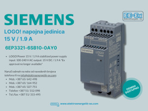 SIEMENS LOGO ! napajanje 15V/1.9A 6EP3321-6SB10-0AY0