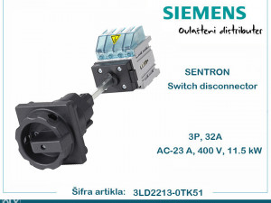 SIEMENS Grebenasta sklopka 3P 32A 11,5kW 3LD2213-0TK51