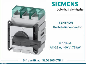 SIEMENS Grebenasta sklopka 3P 160A 75kW 3LD2305-0TK11