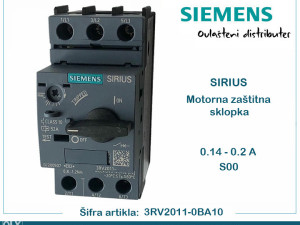 Motorna zaštitna sklopka 0.14-0.2A S00 3RV2011-0BA10