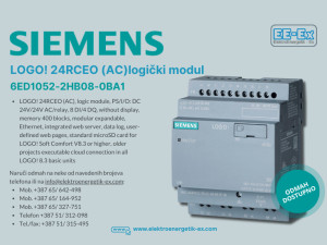 SIEMENS LOGO! KONTROLER-PLC 6ED1052-2HB08-0BA1 24RCEO
