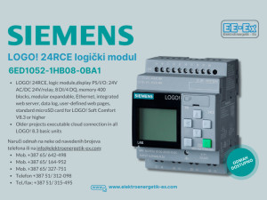 SIEMENS LOGO! KONTROLER-PLC 6ED1052-1HB08-0BA1 24RCE