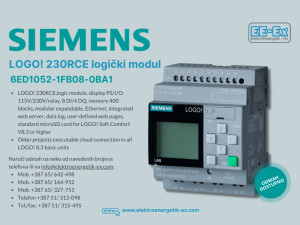 SIEMENS LOGO! KONTROLER-PLC 6ED1052-1FB08-0BA1 230RCE