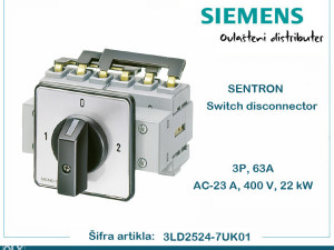 SIEMENS Grebenasta sklopka 3P 63A 22kW 3LD2524-7UK01