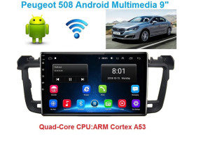 Peugeot 508 Radio GPS Android 9" Multimedia