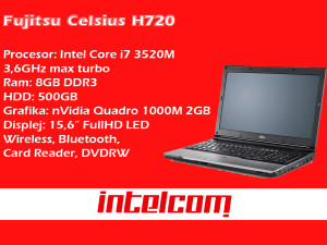 Fujitsu Celsius H720 Core i7 3rd gen. Workstation