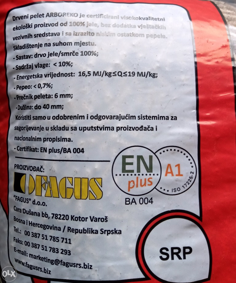 PELET ZA GRIJANJE - Pelet - OLX.ba