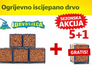 DRVOSJEČA Ogrijevna drva iscijepana u paleti 100x100x110cm