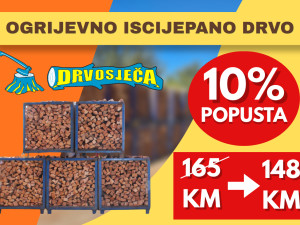 DRVOSJEČA Ogrijevna drva iscijepana u paleti 100x100x110cm
