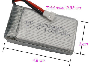 Li-ion baterija dron 3.7V 1100mAh Syma X5C,X5SC, X5SW