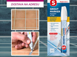 Flomaster za fuge siva/bež/bijela