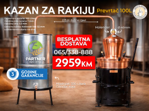 Kazan za rakiju sa kilerom PREVRTAČ 100 L Subotica