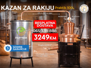 Kazan za rakiju sa kilerom PRAKTIK 100 L Subotica