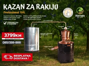 Kazan za rakiju sa kilerom PROFESIONAL 120 L Subotica