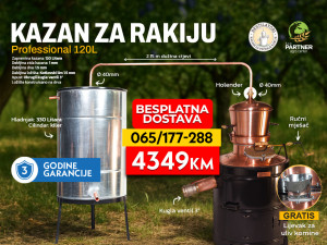 Kazan za rakiju sa kilerom PROFESIONAL 120 L Subotica