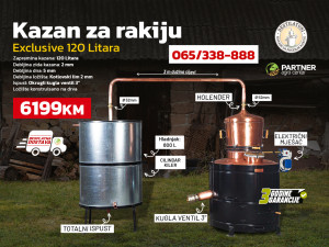 Kazan za rakiju sa kilerom EXCLUSIVE 120 L Subotica