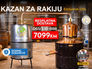 Kazan za rakiju sa kilerom EXCLUSIVE 120 L Subotica