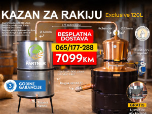 Kazan za rakiju sa kilerom EXCLUSIVE 120 L Subotica