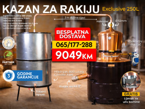 Kazan za rakiju sa kilerom EXCLUSIVE 250 L Subotica