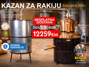 Kazan za rakiju sa kilerom EXCLUSIVE 350 L Subotica