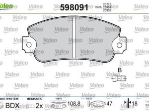 Plocice fiat panda/uno -89 -Allied nipon (Comline)