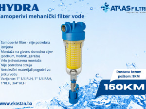 HYDRA mehanički samoperivi filter vode 3/4" + ugradnja