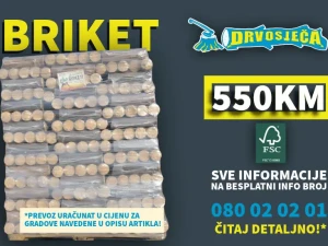 DRVOSJEČA Drveni bukovi EKO briket