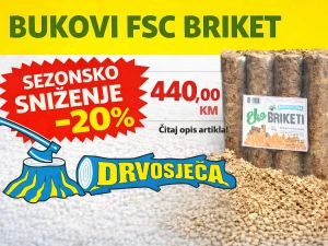DRVOSJEČA Drveni bukovi EKO briket