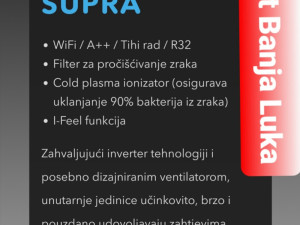 AZURI Klima SUPRA INVERTER -22° Wi-Fi Banja Luka
