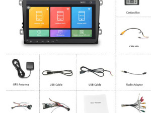 VW NAVIGACIJA RADIO 2GB ANDROID 9 / GOLF 5 PASSAT 6 7