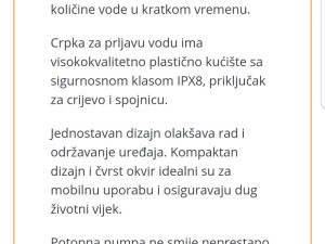 POTAPAJUĆA POTOPNA PUMPA MULJARA