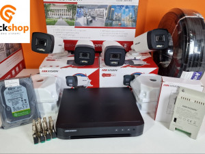 POVOLJNO 5MP HIKVISION NOC U BOJI 4 KAMERE VIDEO NADZOR ugradnja