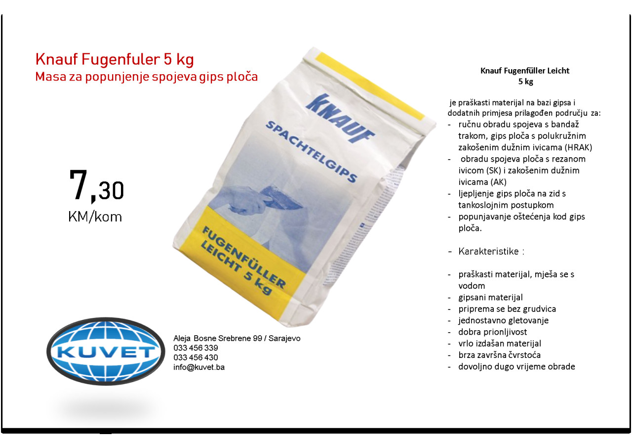 Knauf fugen filer / fugenfiler 5 kg