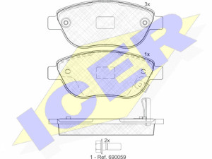 PLOČICE PREDNJE KIA SEPHIA, SHUMA, SPORTAGE