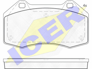 PLOČICE PREDNJE TOYOTA COROLLA, CELICA, MATRIX 99-